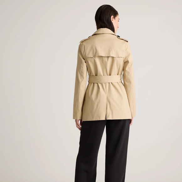 QUINCE Comfort Stretch Short Trench Coat L - Picture 4 of 9